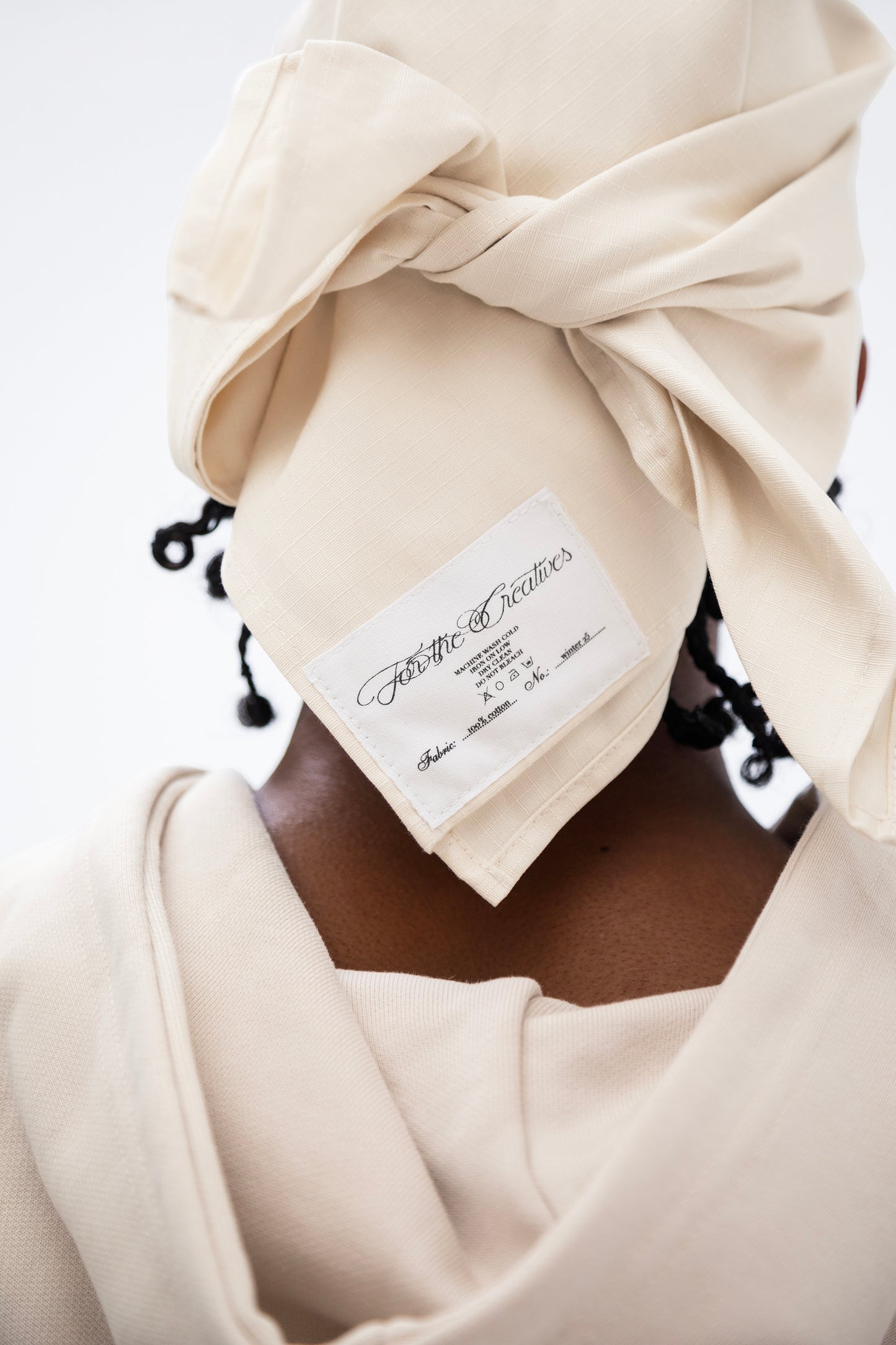 Cream Tie Hat